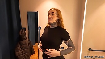 Amateur British Student'S Anal Sex With Two Strangers In Dormitory Fitting Room