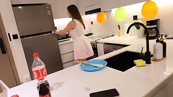 Role Play Game With A Taboo Theme With A Milf In A Kitchen